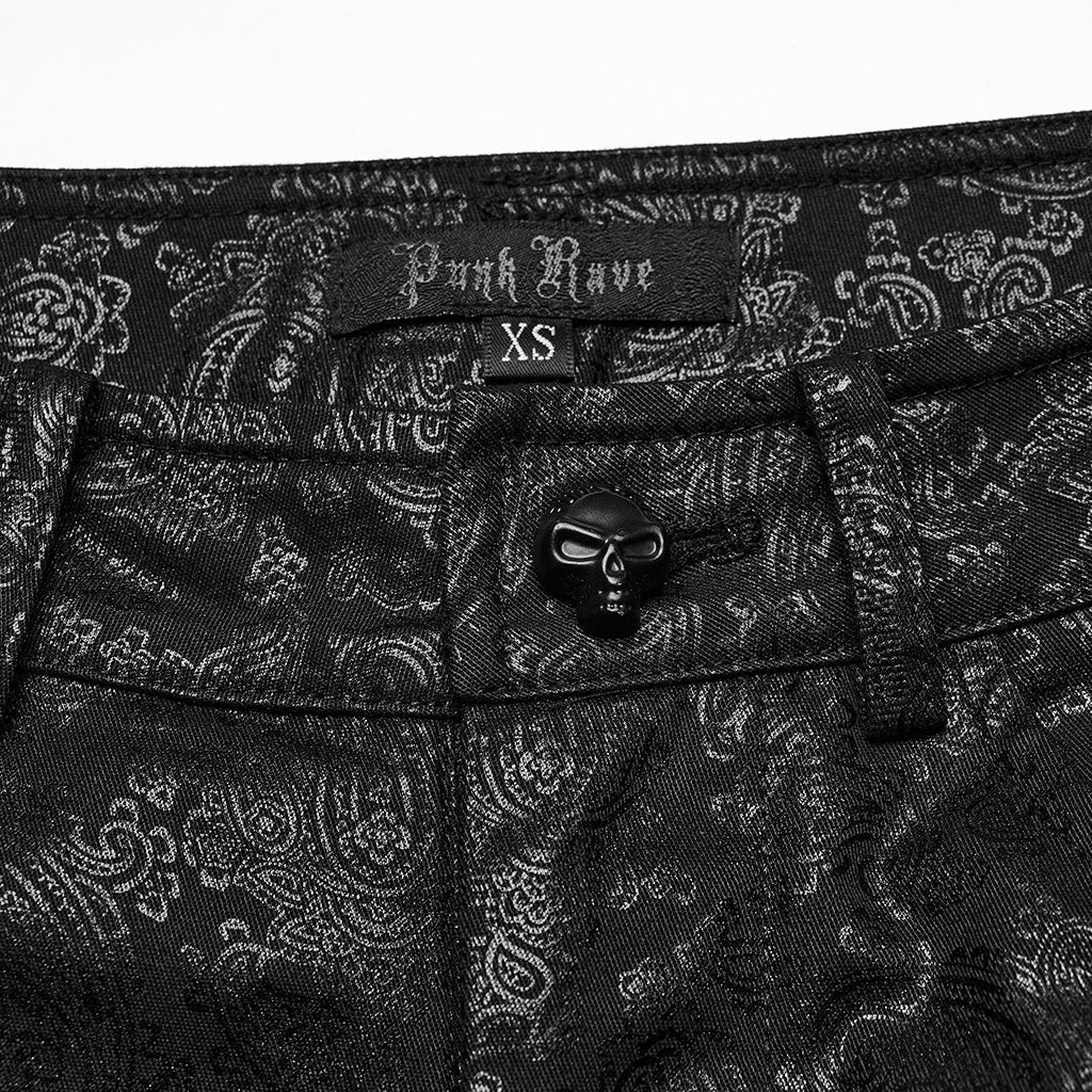 WK-622XCF Edgy Lace Mesh Gothic Pants with Intricate Side Details - Image 7