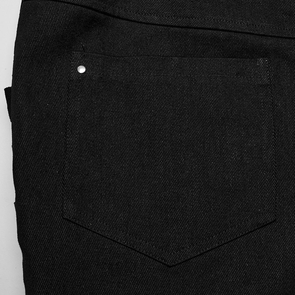 WK-628DQM Gothic Studded Flare Punk Pants with Lace Detailing - Image 20