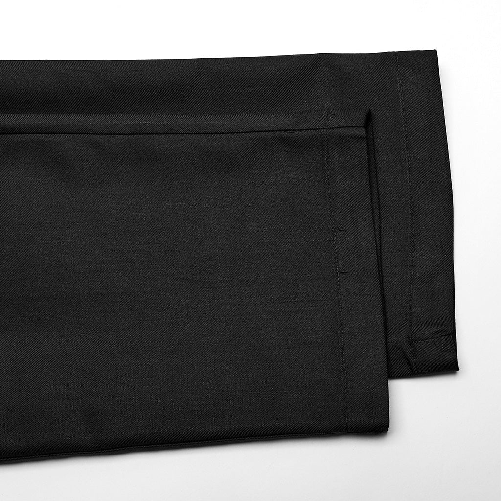 WK-644XCM Gothic black Slim-Fit Pants with Bold Red Stitching Accents - Image 12