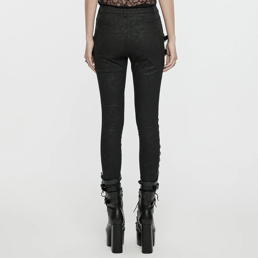 WK-656XCF Edgy Buckle Strap Gothic Punk Pants High Waist Design - Image 14