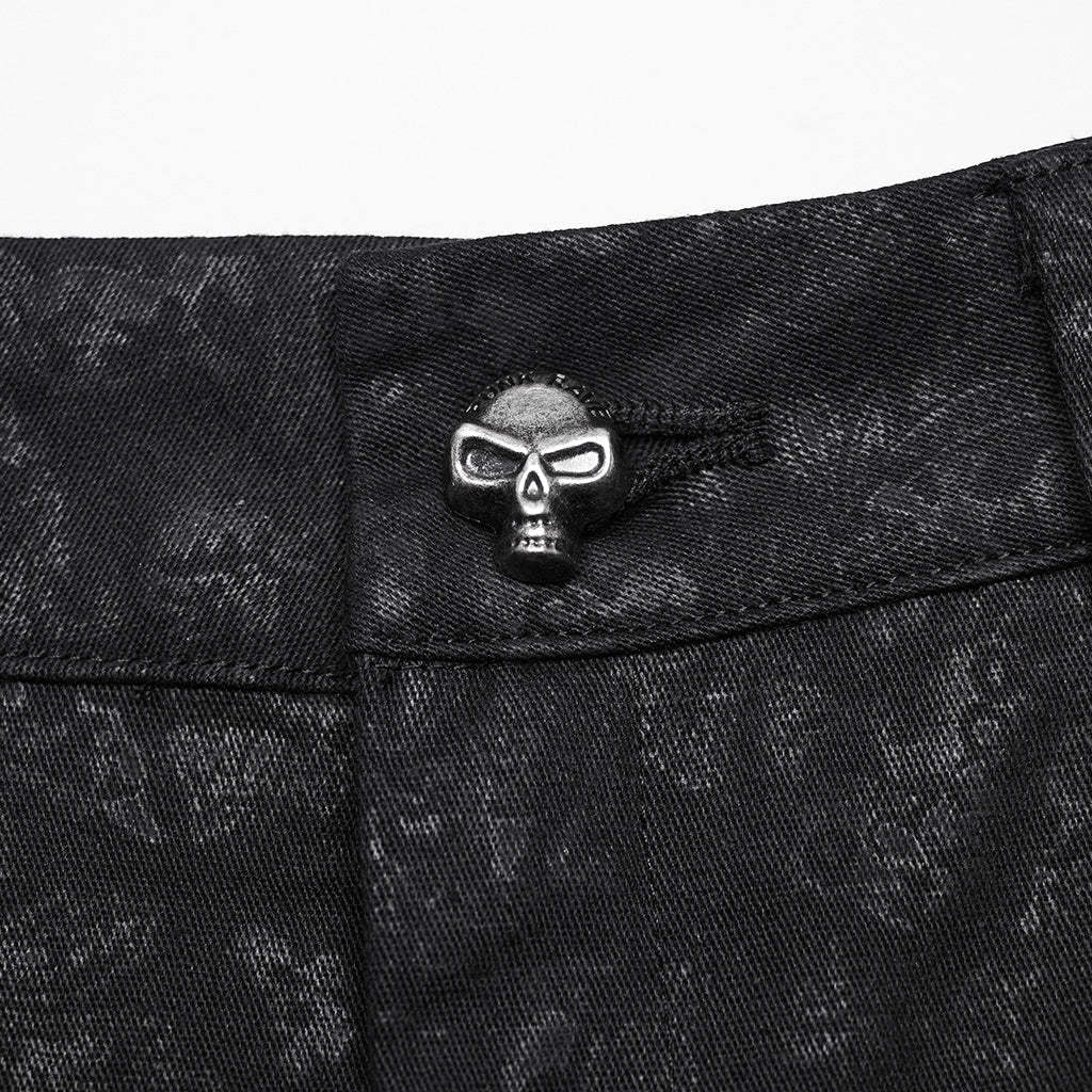 WK-656XCF Edgy Buckle Strap Gothic Punk Pants High Waist Design - Image 18