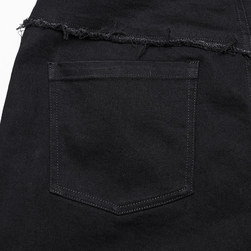 WK-658NCF Gothic Punk Pants Cross Patch Straight black Aesthetic Design - Image 18