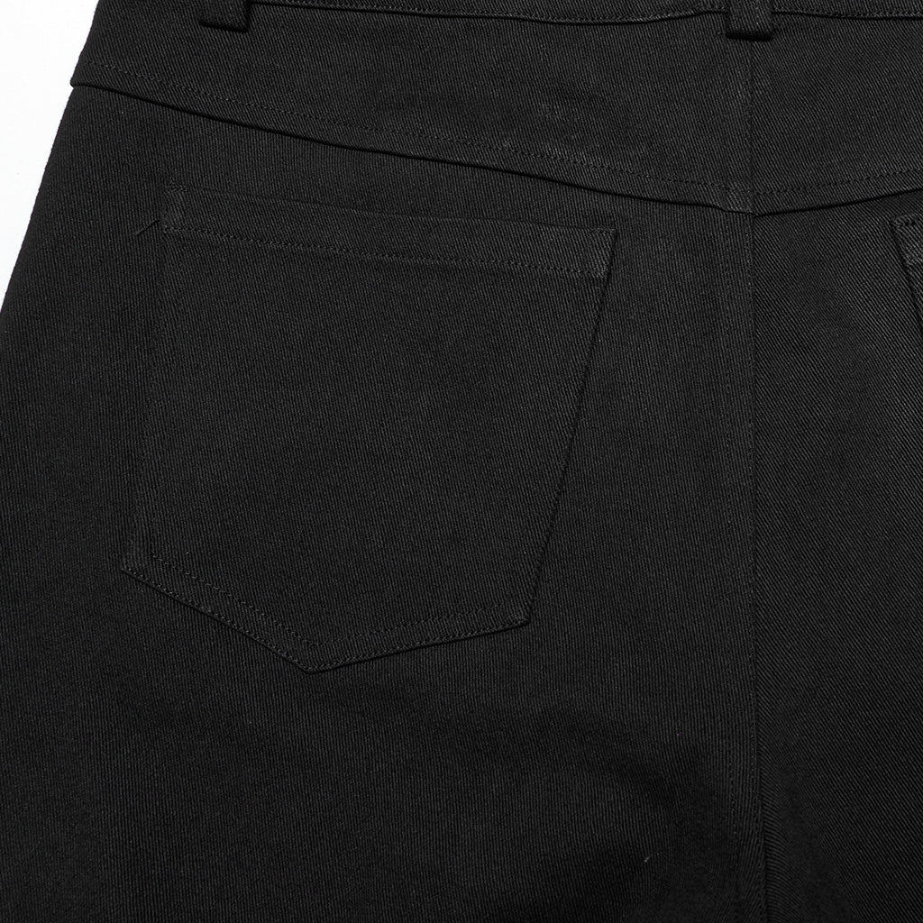 WK-665XCM Edgy Black Tactical Punk Pants with Armor Detailing Design - Image 27