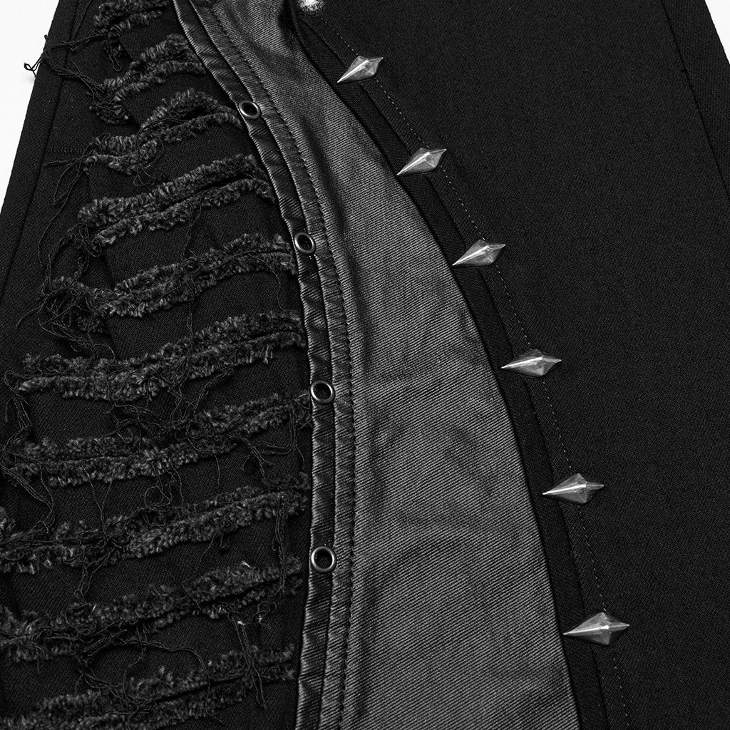 WK-678NCF Edgy Spike Studded Gothic Punk Pants Statement Style - Image 28