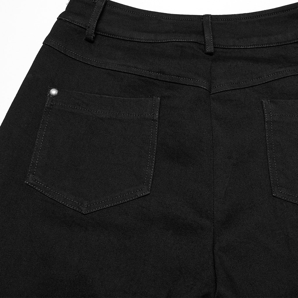 WK-678NCF Edgy Spike Studded Gothic Punk Pants Statement Style - Image 30