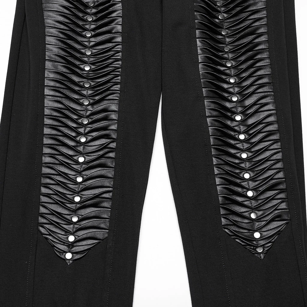 WK-695DDF Gothic Punk Pants with Zipper and Buckle Details - Image 26