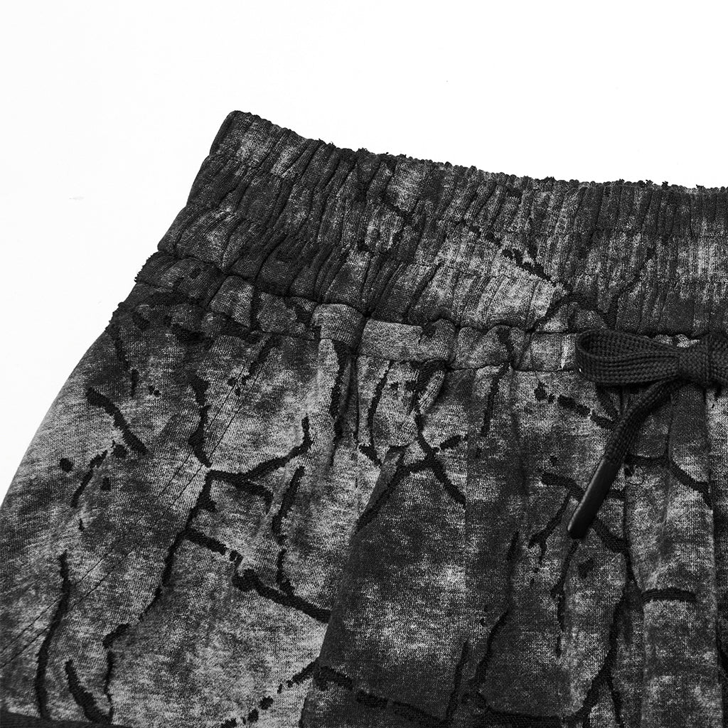 WK-716DQM Gothic Street Style Black Punk Pants with Chain Details - Image 18