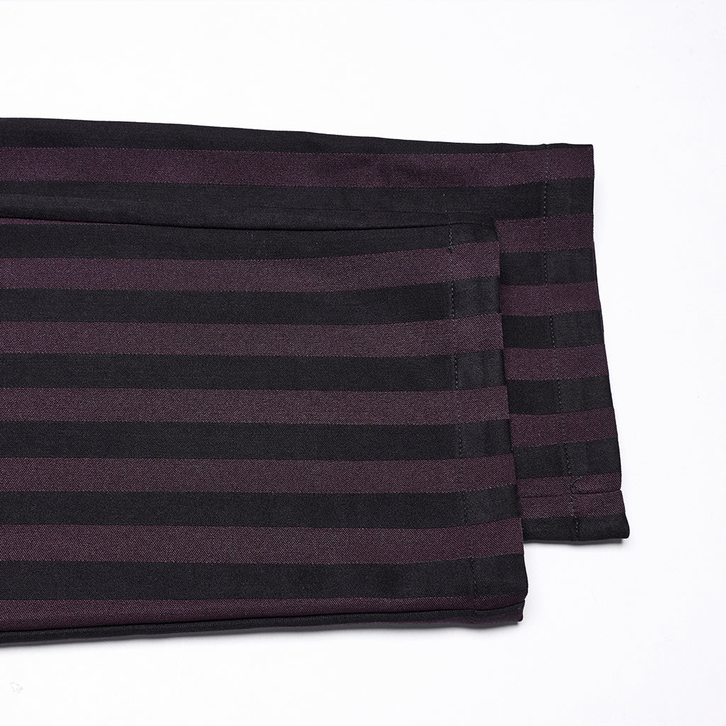 WK-723XCM Mens Gothic Striped Slim-Fit Steampunk Trousers - Image 74