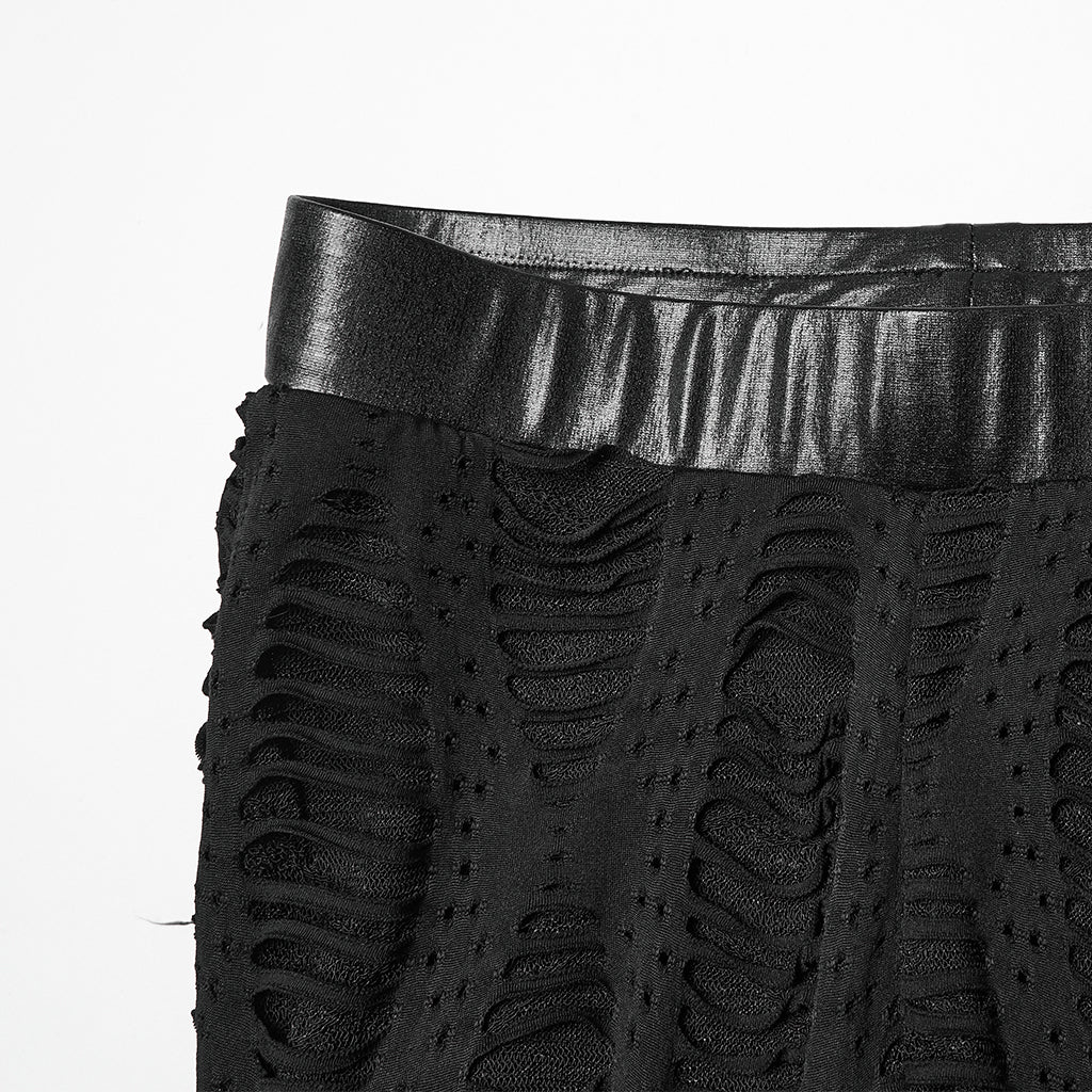 WK-743DDF Edgy Punk Pants with Buckles and Leather Accents - Image 7