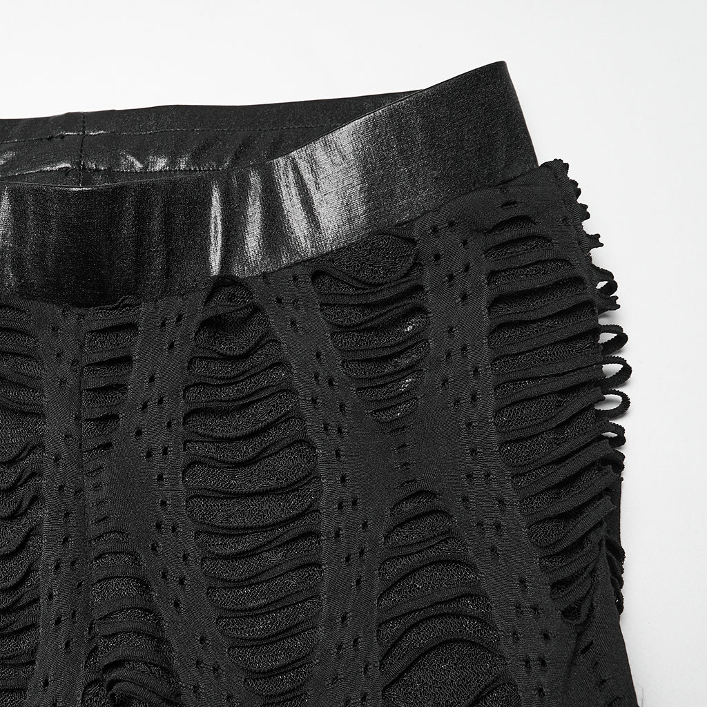 WK-743DDF Edgy Punk Pants with Buckles and Leather Accents - Image 8