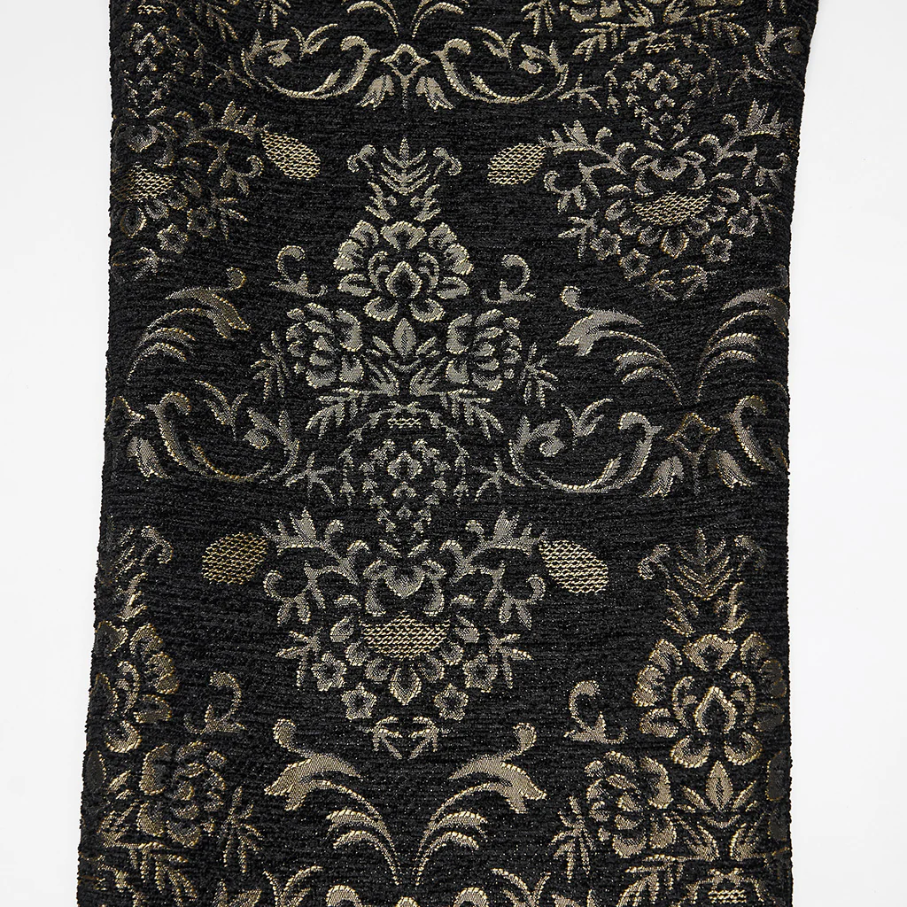 WK-759XCM Gothic Pants Vintage Floral Patterned Brocade Slim Fit Statement - Image 9