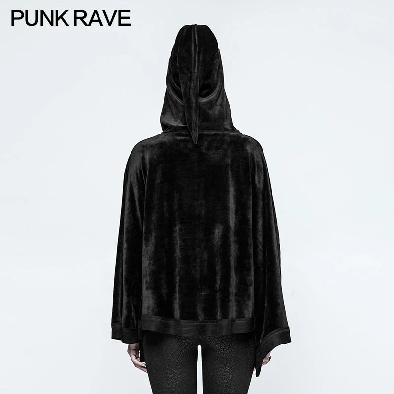 OPY-209 Women Chinese Sleeve Velvet Gothic T-shirts With Long Witch Hat - Image 3