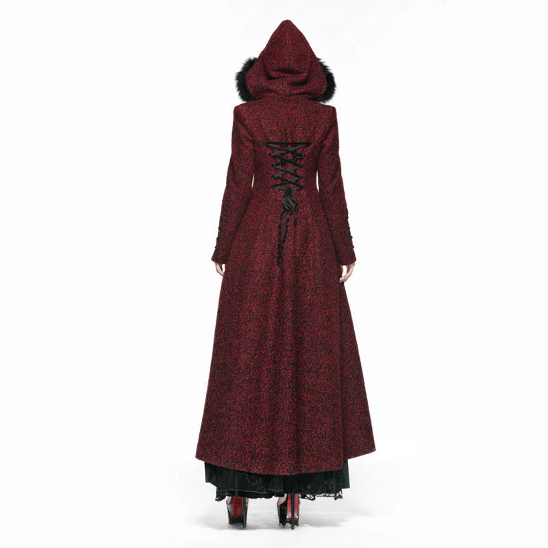 Y-554 Woolen Fabric Victorian Gothic Trench Coats - Image 3