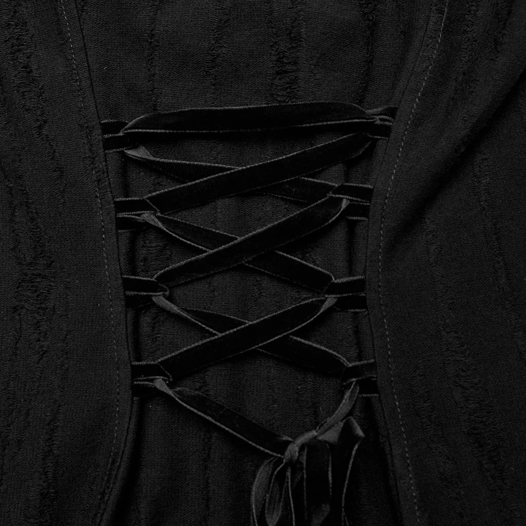 WQ-603LQF Edgy Cyber Punk Dress with Strappy Plunge Design - Image 17