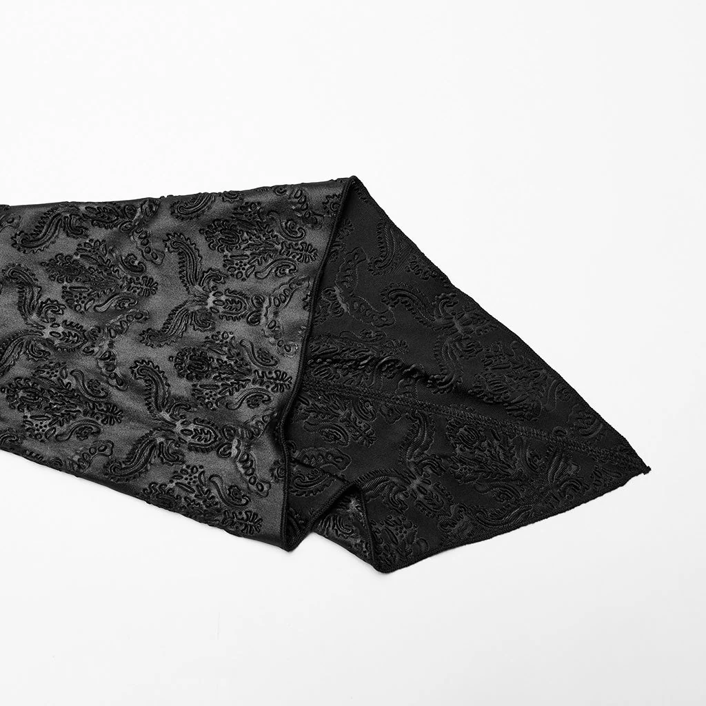 WQ-618LQF Gothic Lace High Neck Dress with Floral Embroidery Details - Image 20