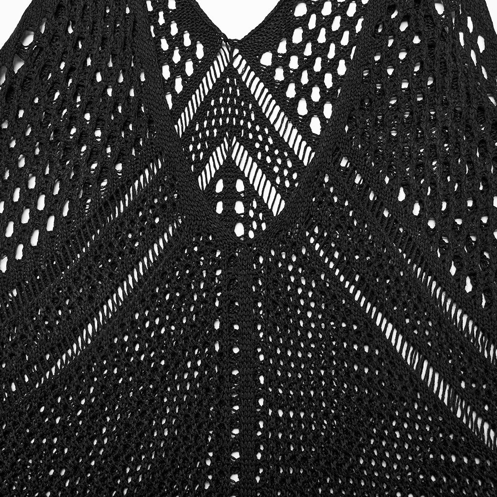 WQ-631DQF Gothic Knitted Punk Dresses with Fringe Design - Image 10