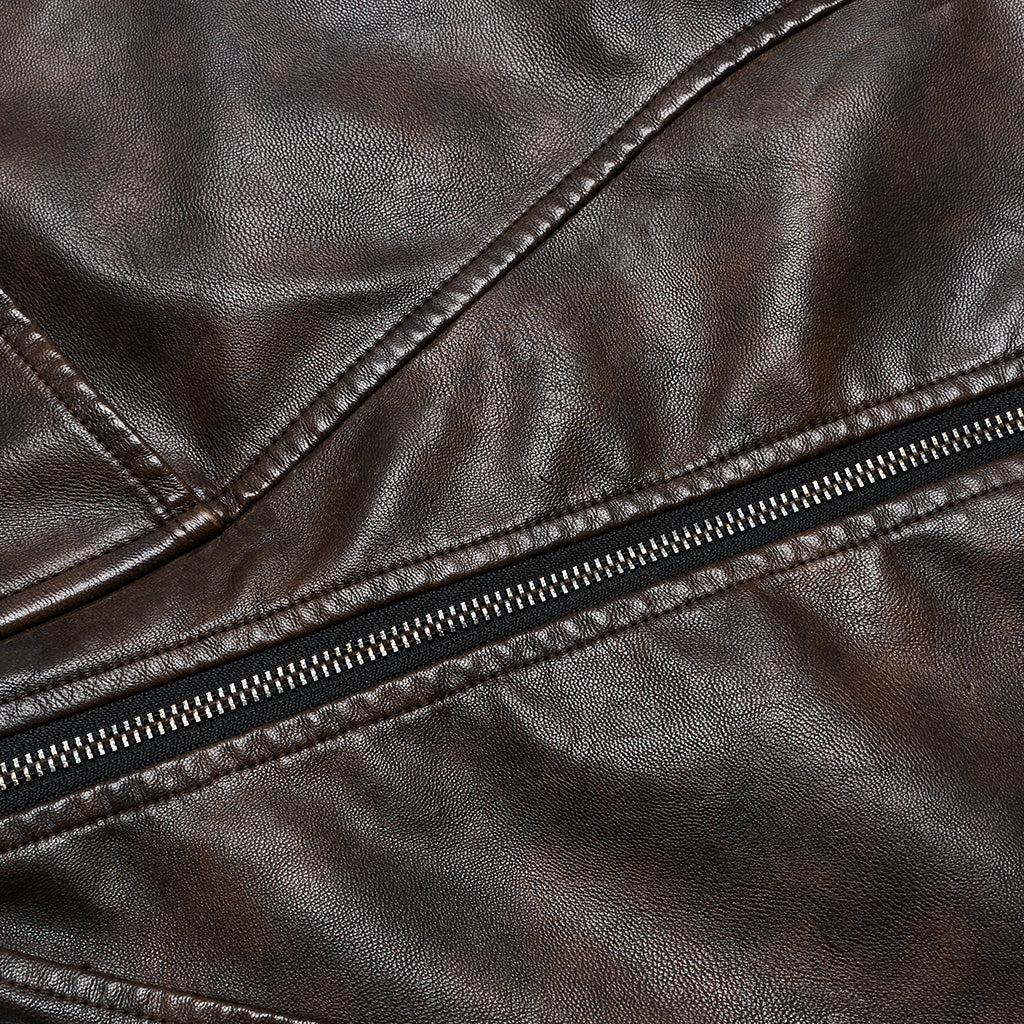 WQ-686BQF Edgy Faux Leather Mini Skirt with Zippered Accents - Image 19