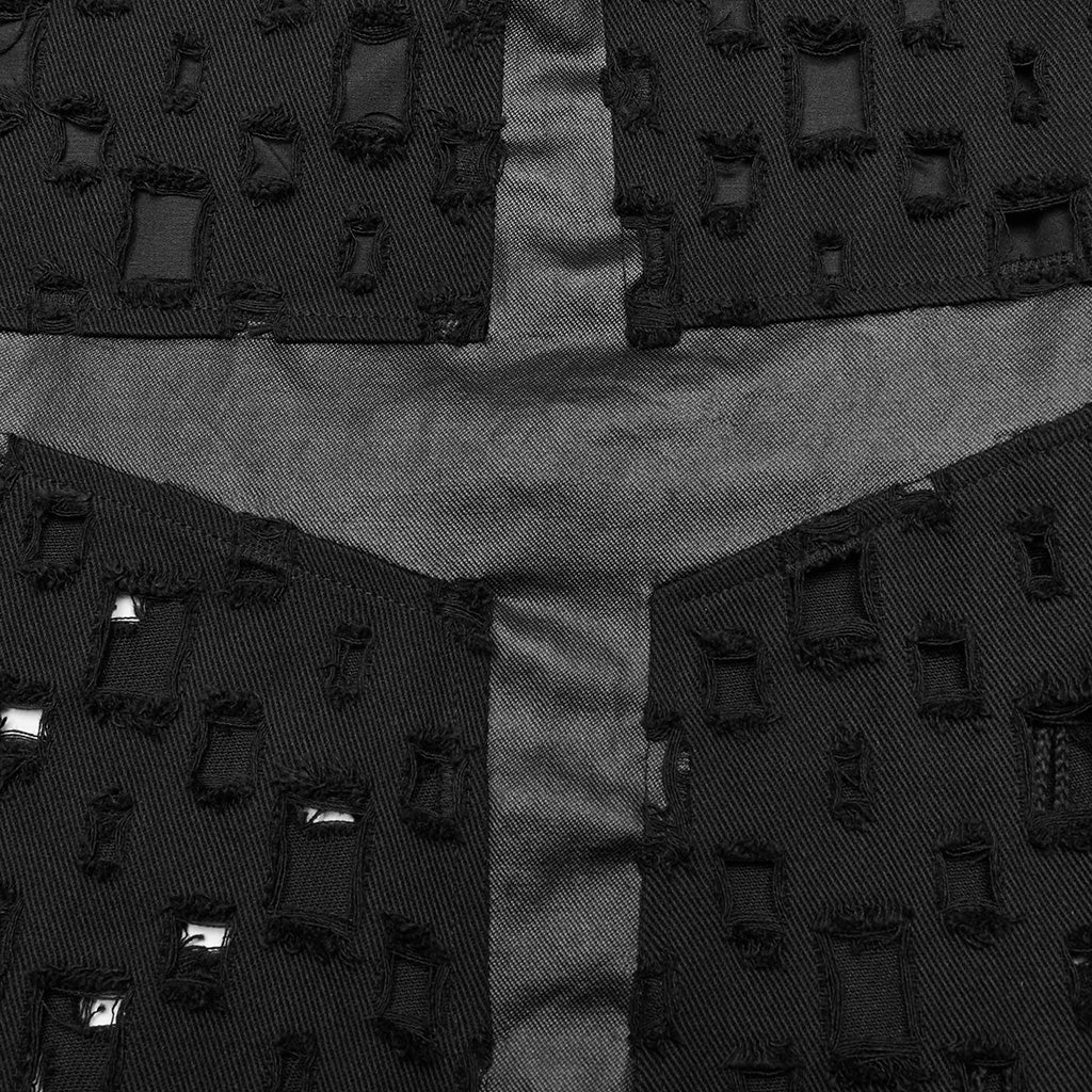 WQ-687BQF Gothic Punk Slit Skirt with Buckle Straps and Cutouts - Image 10