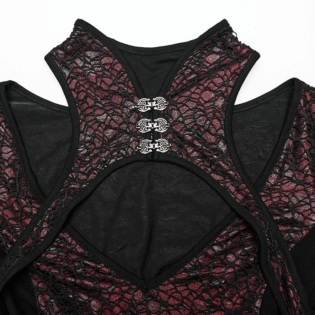 WQ-772LQF Elegant Gothic Lace Maxi Dress with Bell Sleeves - Image 18
