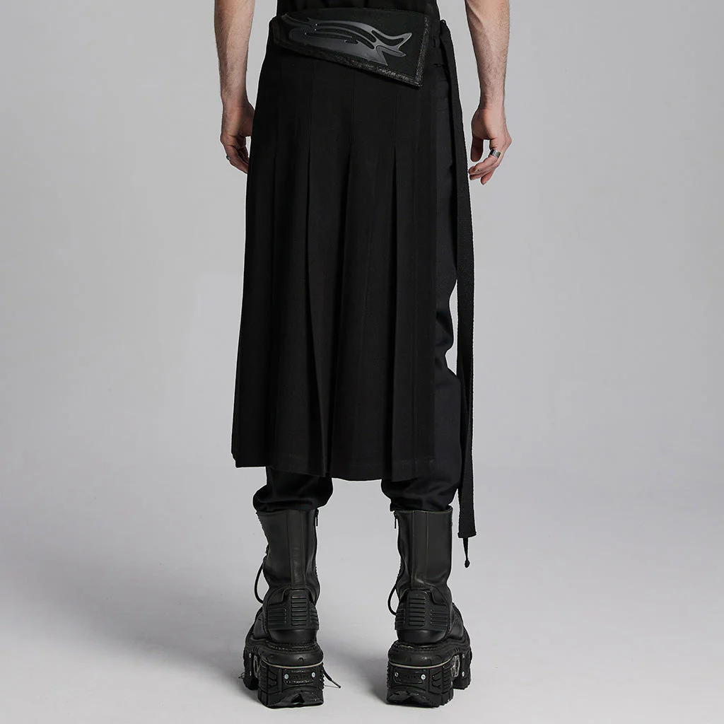 WQ-778BQM Gothic Half Skirt with Strap and Punk Accents - Image 24