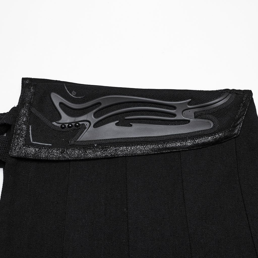 WQ-778BQM Gothic Half Skirt with Strap and Punk Accents - Image 7