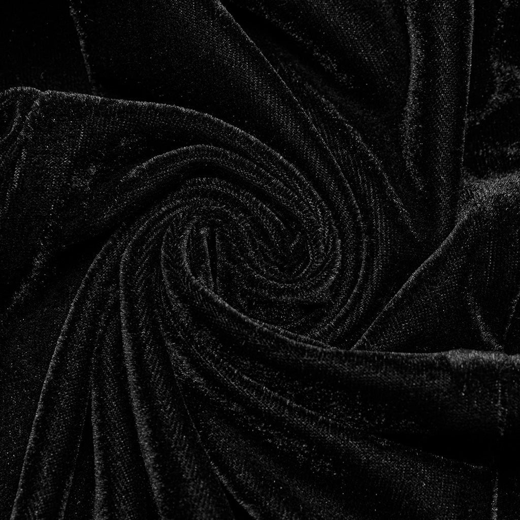 WQ-825LQF Gothic Dress Sheer Mesh Panels High Collar Evening Wear - Image 18