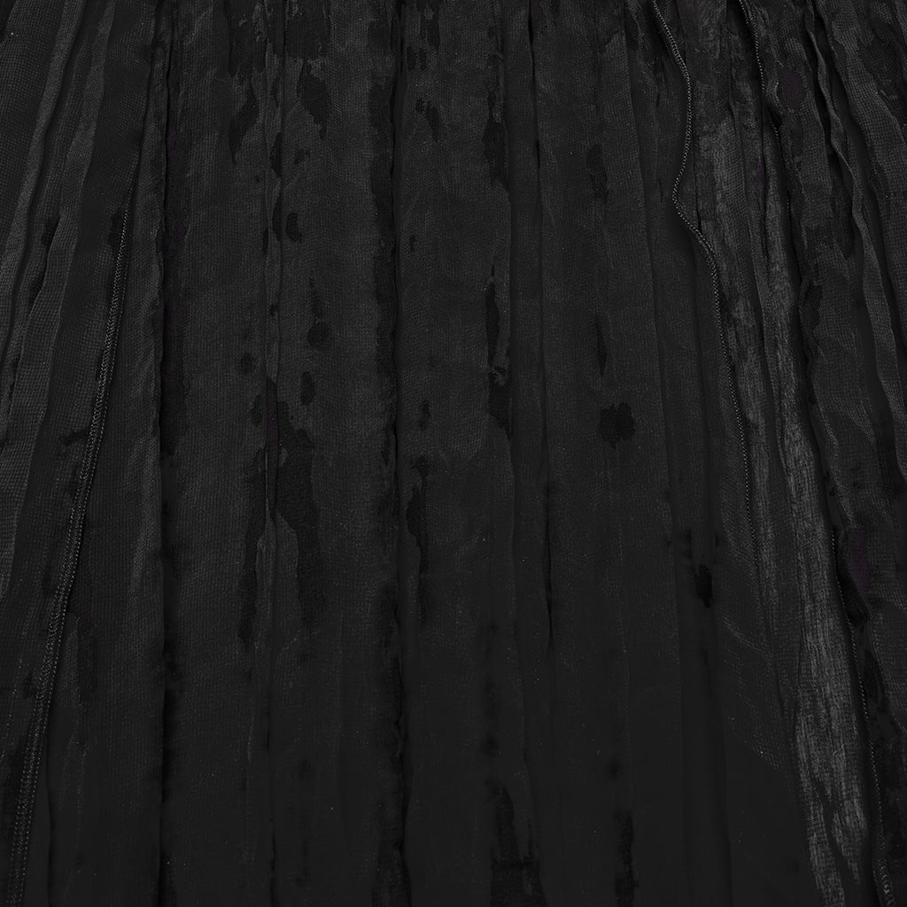 WQ-861BQF Gothic Skirt Sheer Black Layered Chains Maxi Elegance - Image 10