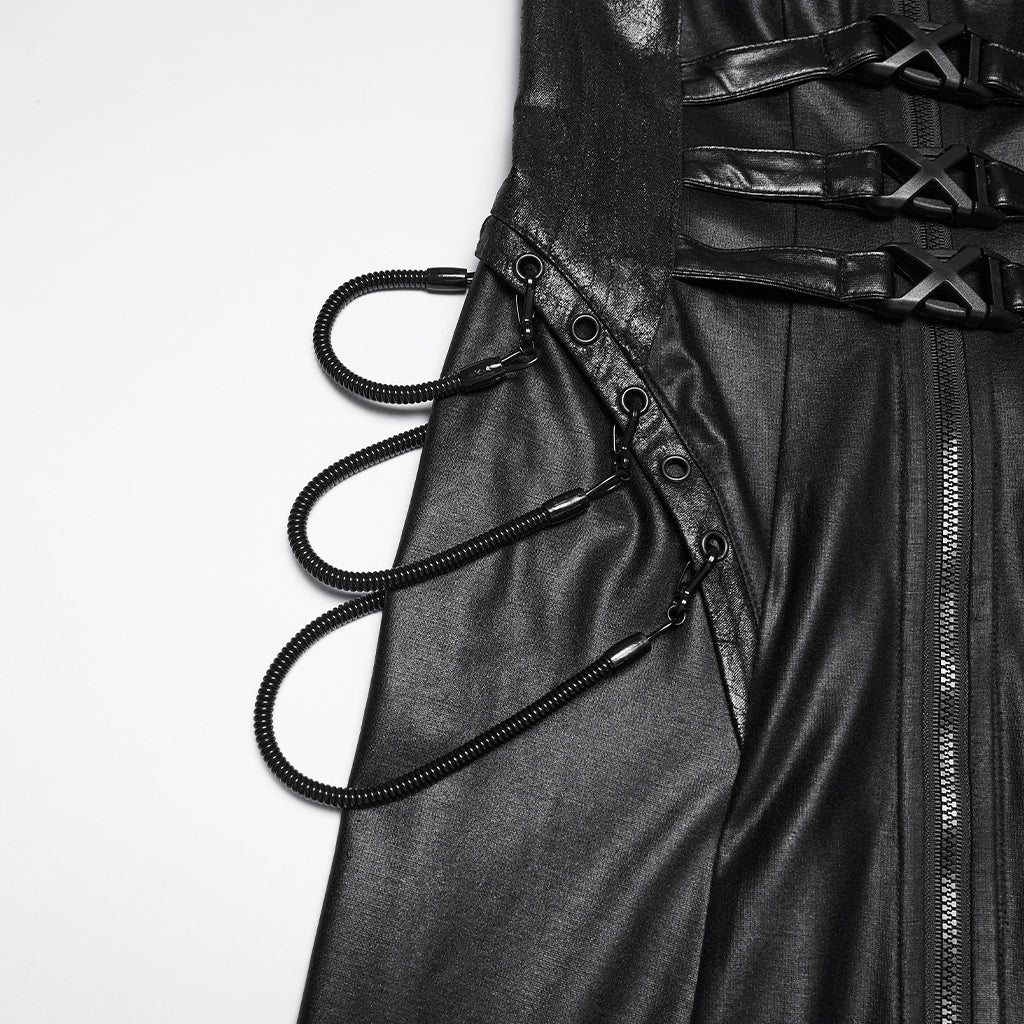 WQ-960LQF Midnight Lace Corset Gothic Dress with Flare Skirt - Image 18