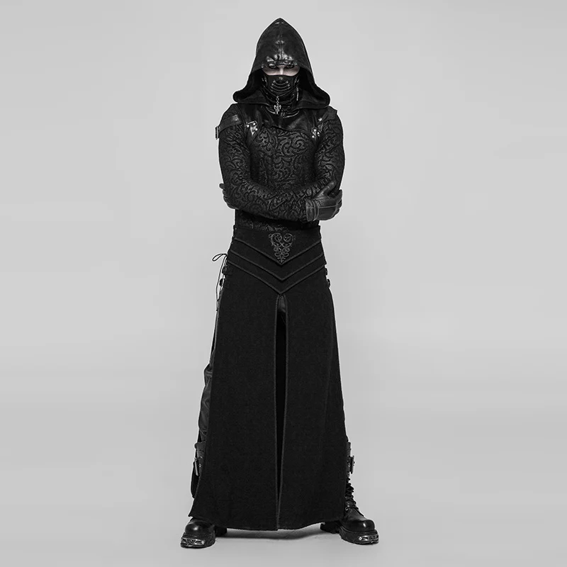 WS-270KZM Steampunk Gothic Face Mask with Leather Rivet Detailing Punk Accessories - Image 6