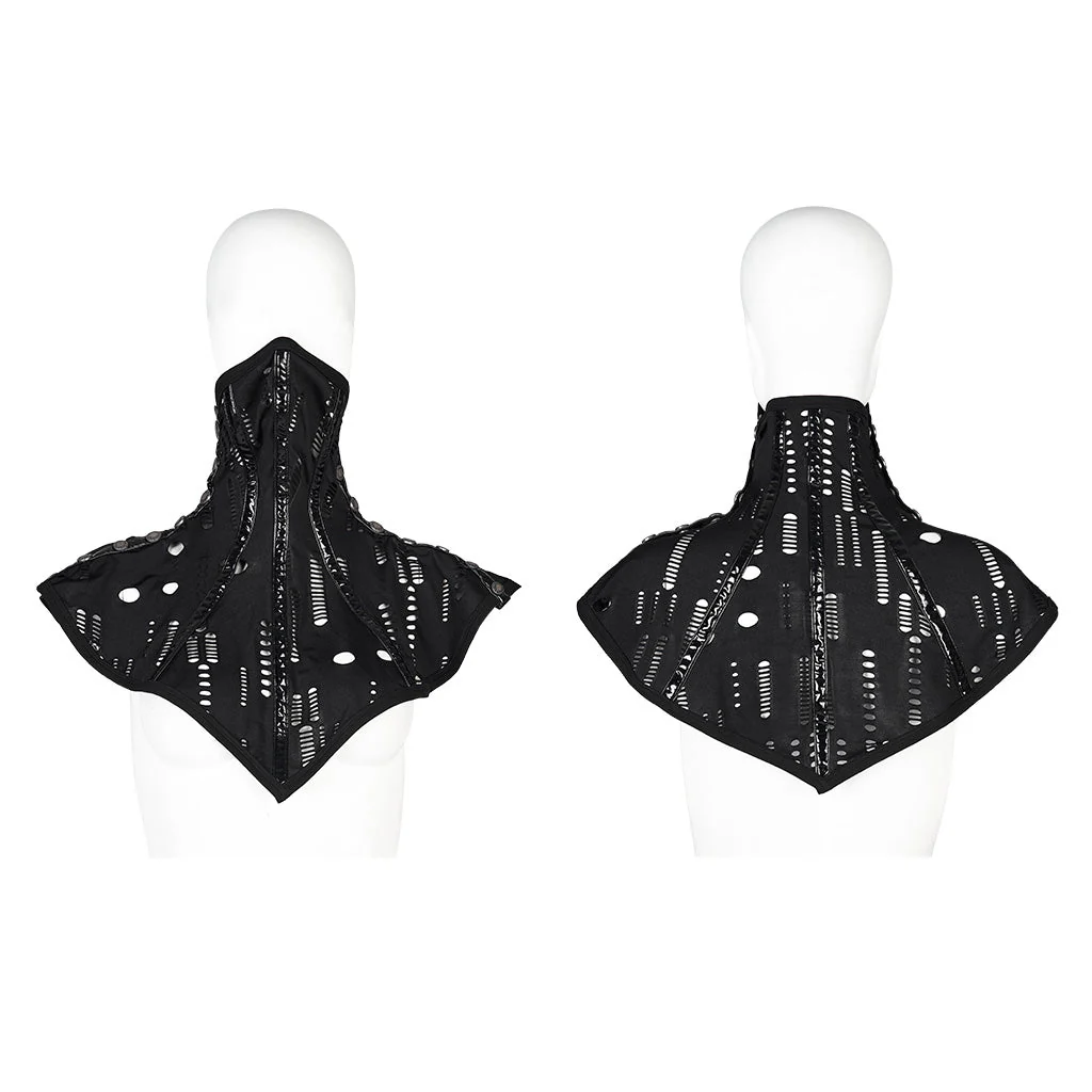 WS-493KZF Gothic Mesh Face Mask Steampunk Style with Spiked Details - Image 7