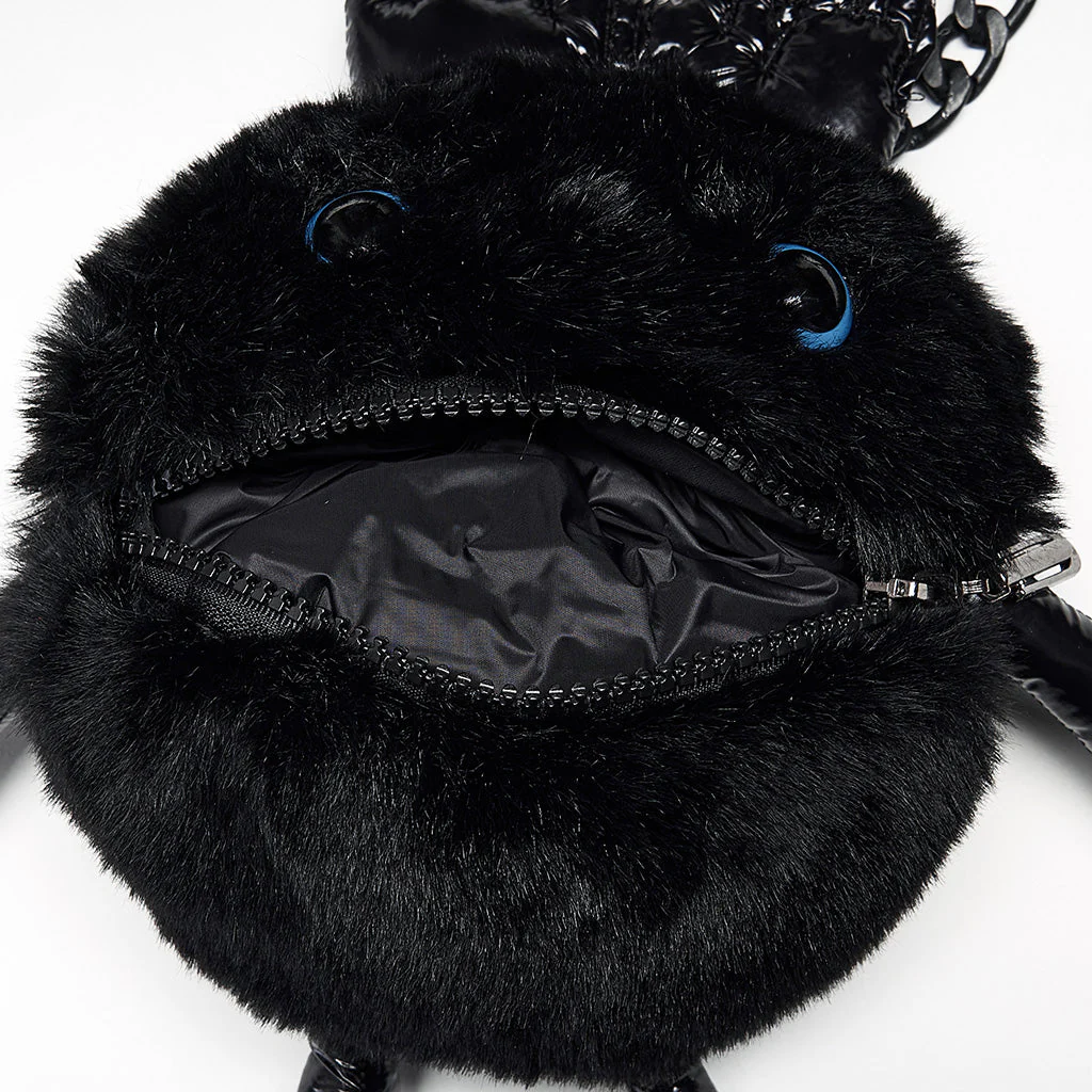 WS-518BBF Gothic Devil Plush Bag with Chain Punk Accessories - Image 9