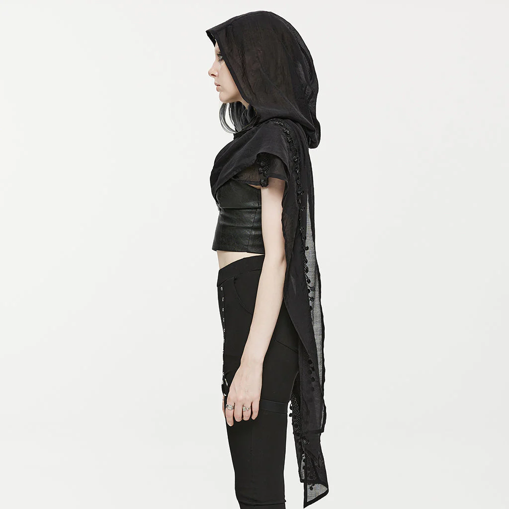 WS-534WJF Gothic Starry Hooded Punk Scarf Mysterious Constellation Wrap - Image 31