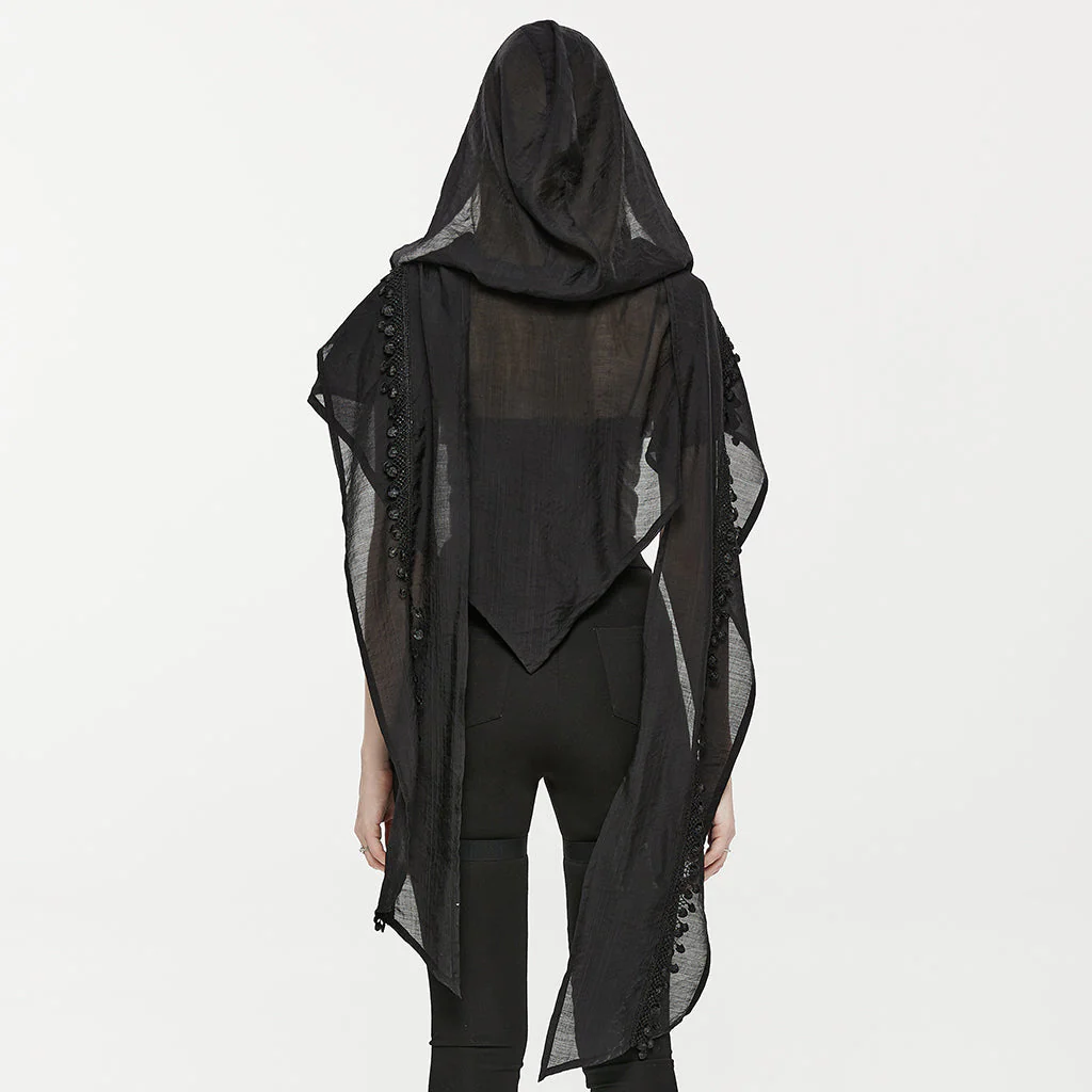 WS-534WJF Gothic Starry Hooded Punk Scarf Mysterious Constellation Wrap - Image 35