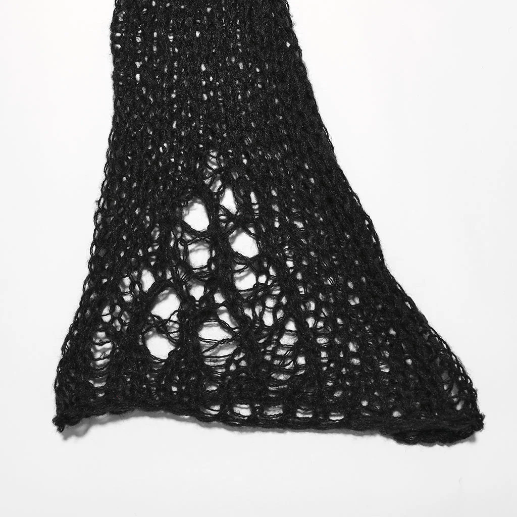 WS-554JTF Gothic Punk Accessories Fishnet Boot Covers with Chains - Image 37