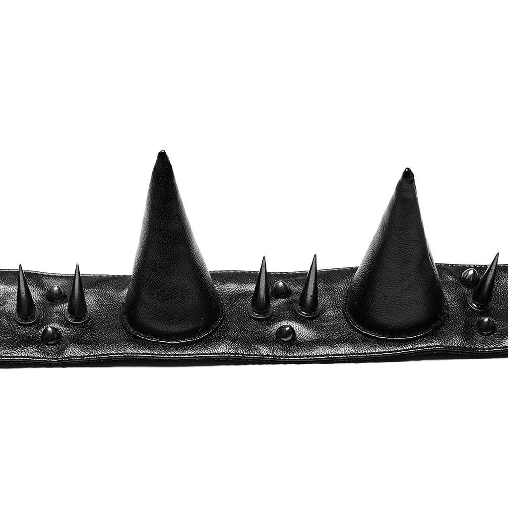 WS-583LHM Spiked Leather Choker Punk Accessories Neckwear Bold Statement Piece - Image 20
