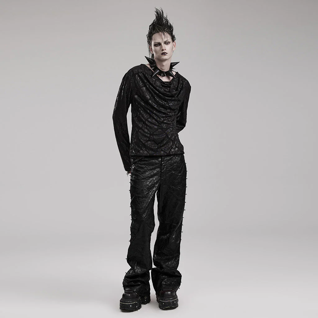 WS-583LHM Spiked Leather Choker Punk Accessories Neckwear Bold Statement Piece - Image 6
