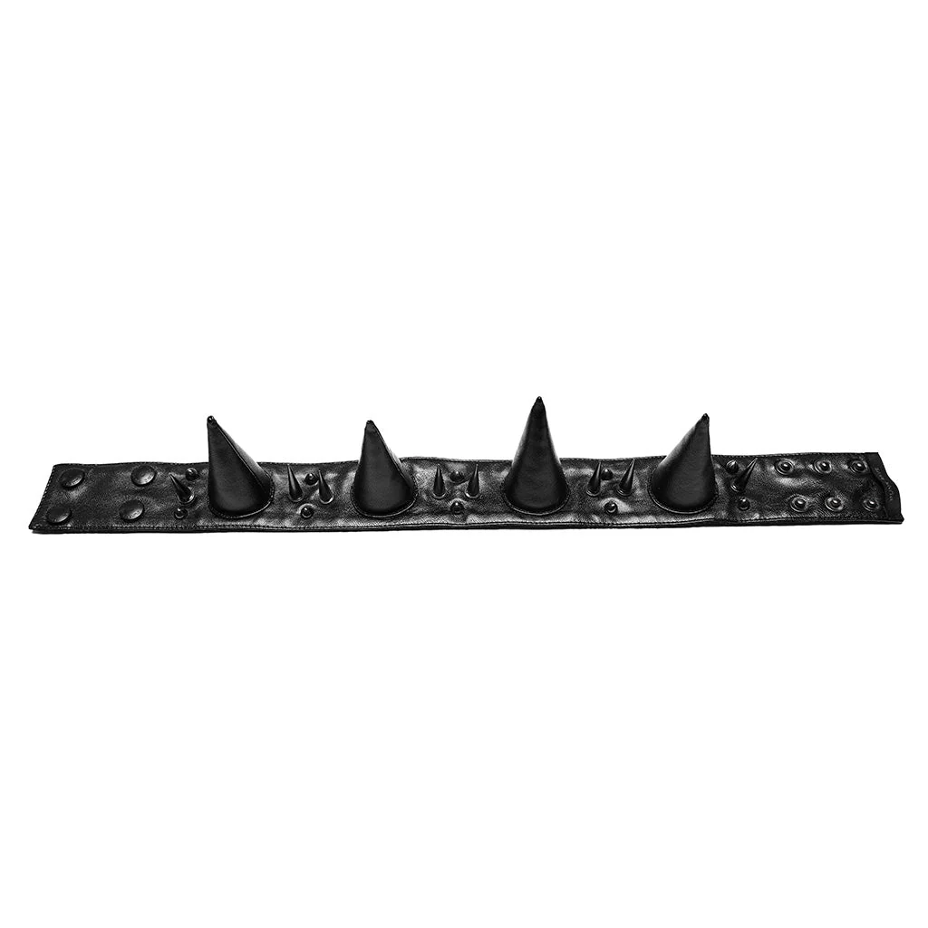 WS-583LHM Spiked Leather Choker Punk Accessories Neckwear Bold Statement Piece - Image 8