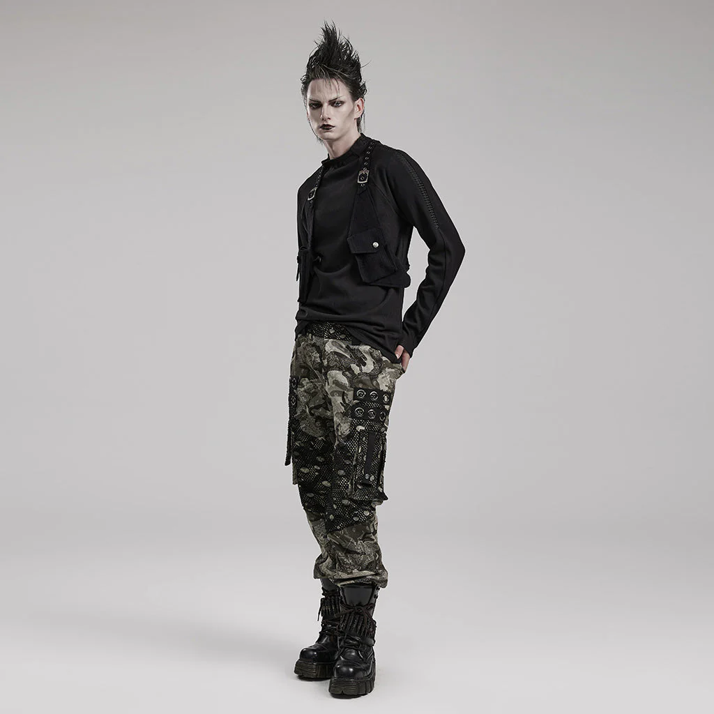 WS-587BDM Gothic Strap Harness Vest Riveted Punk Accessories Statement - Image 6