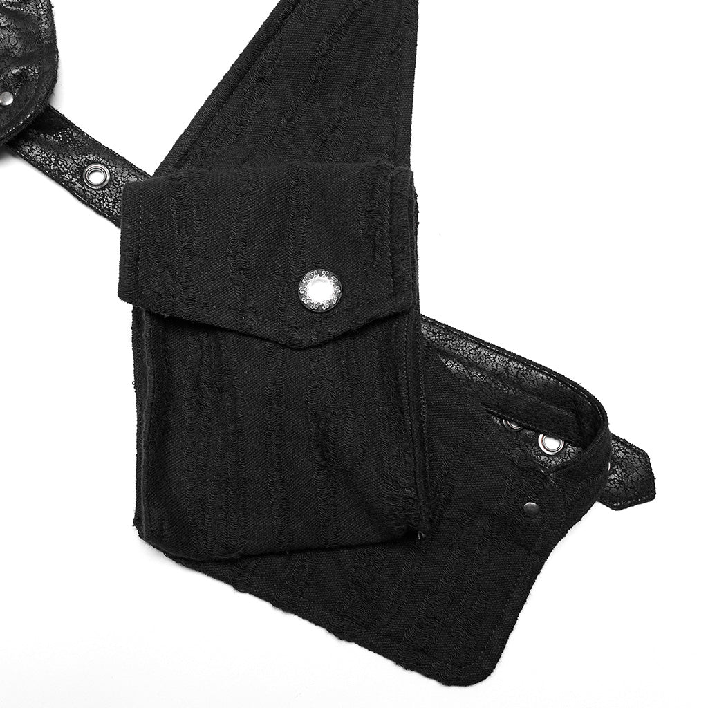 WS-587BDM Gothic Strap Harness Vest Riveted Punk Accessories Statement - Image 7