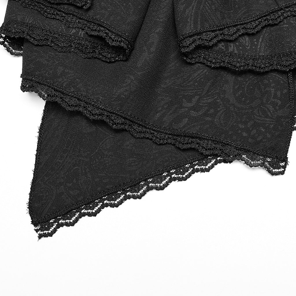 WS-589LHM Gothic Lace Layered Choker Statement Bow Tie - Image 19