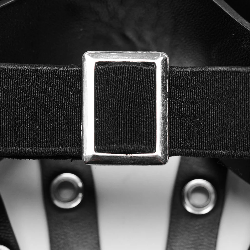 WS-590KZ Spiked Leather Punk Mask Grommet Strap Goth Accessory - Image 18