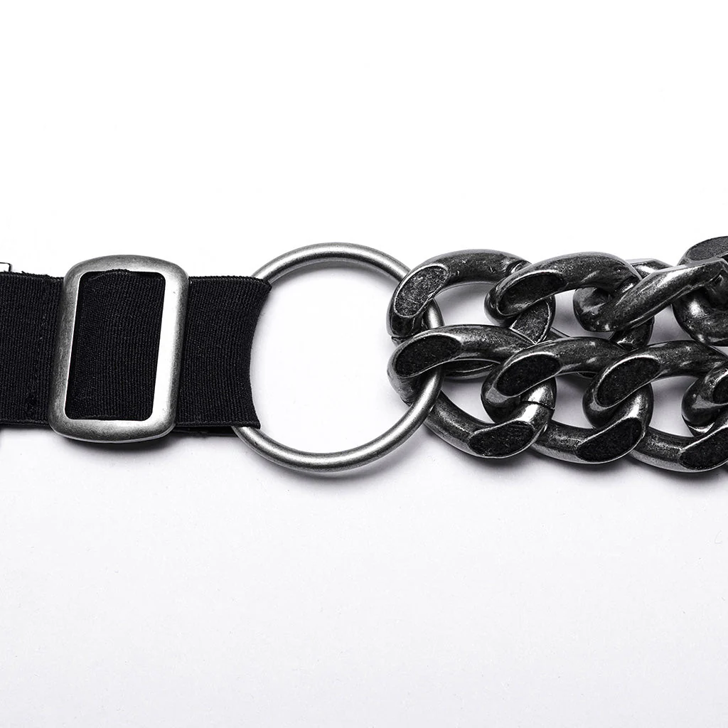 WS-591QTM Unisex Metal Chain Punk Harness Chest Accessories - Image 18
