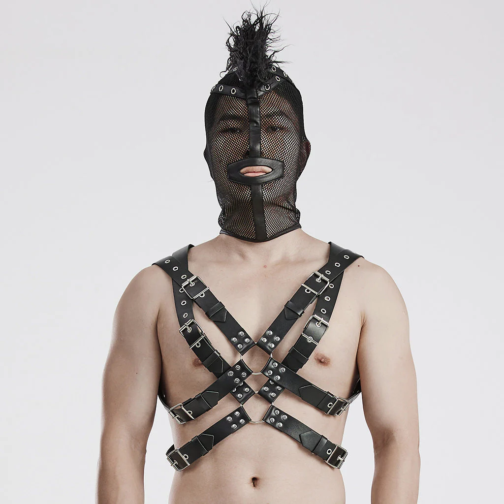 WS-592MZ Mesh Headgear with Spike Detail Mohawk Punk Accessories - Image 15