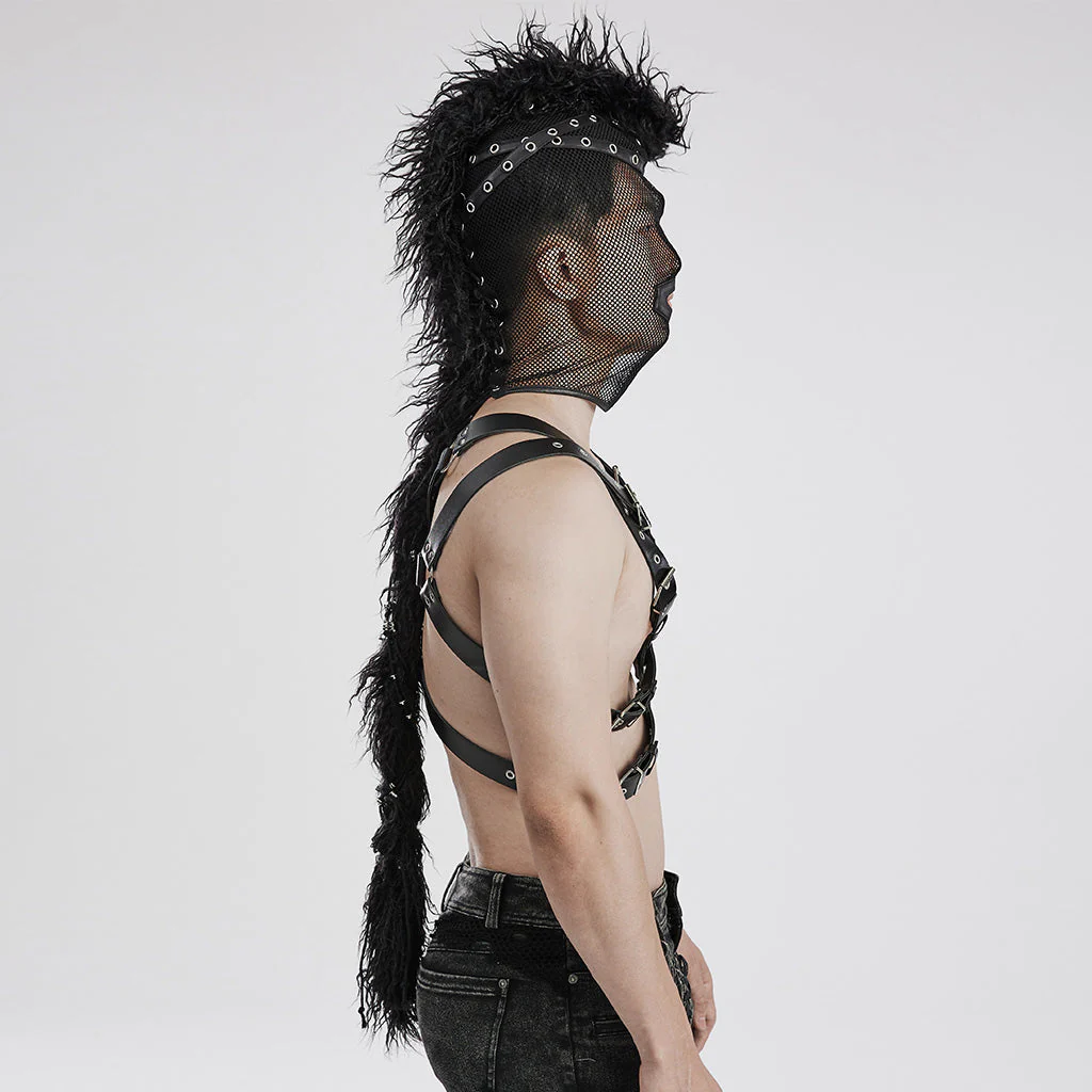 WS-592MZ Mesh Headgear with Spike Detail Mohawk Punk Accessories - Image 17
