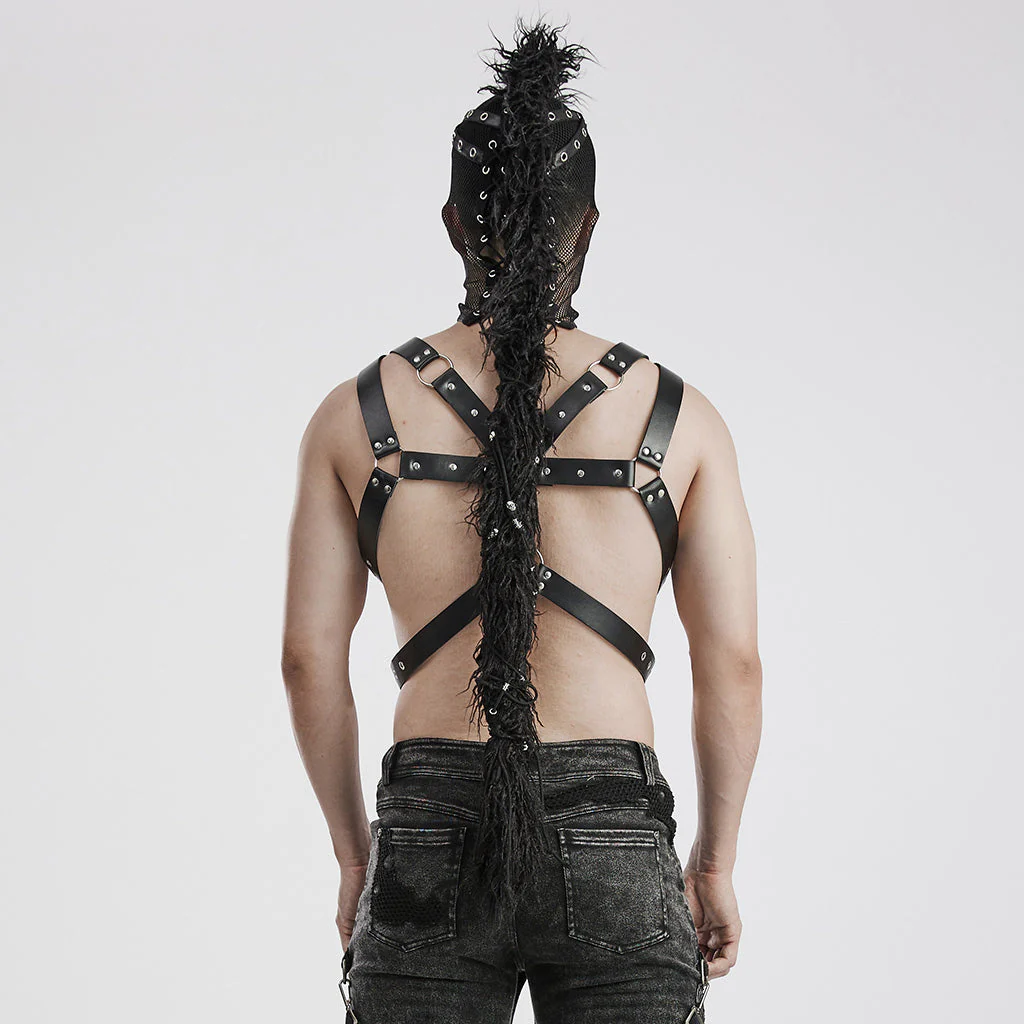 WS-592MZ Mesh Headgear with Spike Detail Mohawk Punk Accessories - Image 18