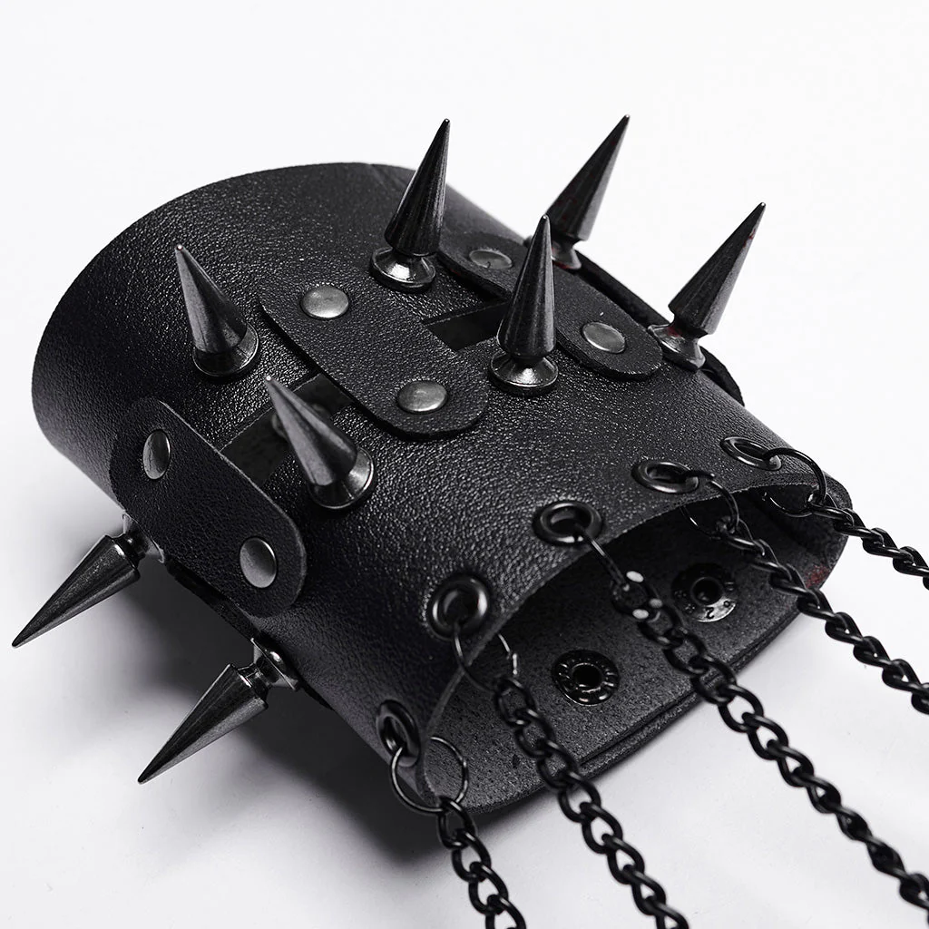 WS-595SS Gothic Spike Claw Set Punk Accessories with Chain Detailing - Image 13