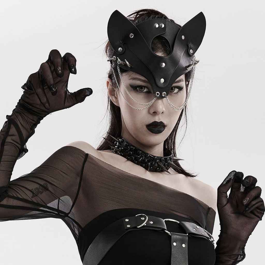 WS-603QTF Fierce Fox Mask with Chains Punk Accessories - Image 12