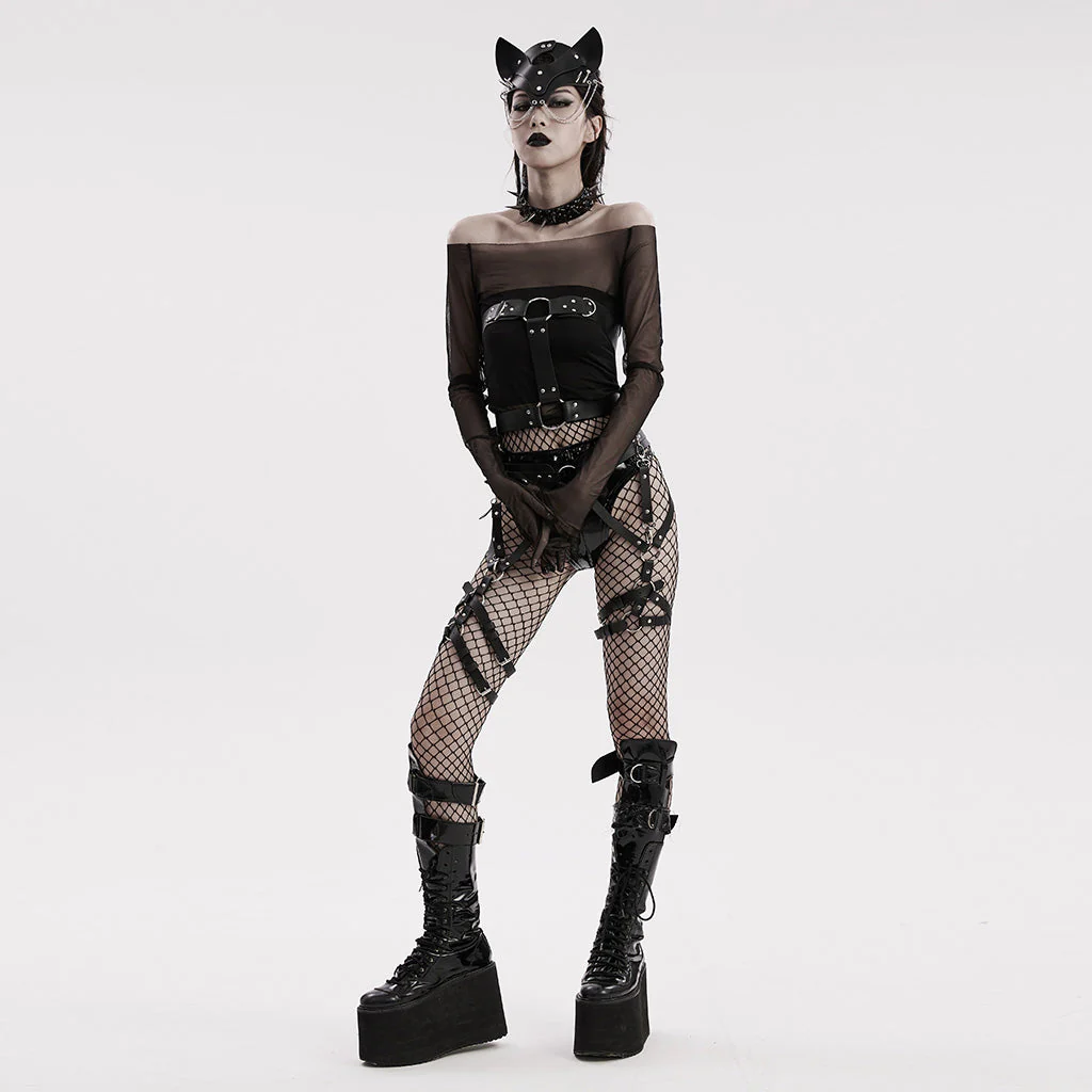 WS-603QTF Fierce Fox Mask with Chains Punk Accessories - Image 13