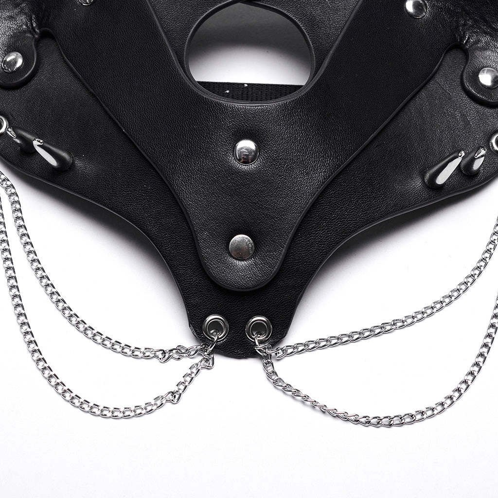 WS-603QTF Fierce Fox Mask with Chains Punk Accessories - Image 15