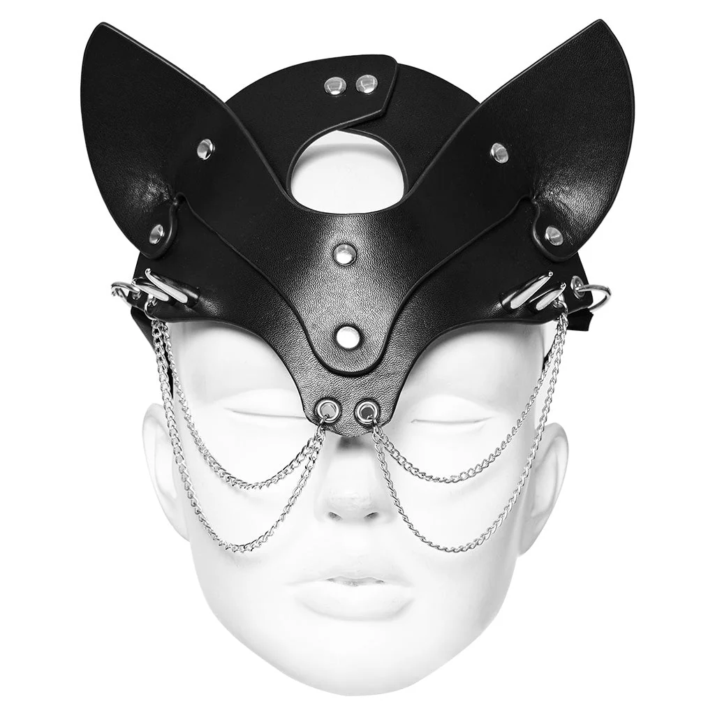 WS-603QTF Fierce Fox Mask with Chains Punk Accessories - Image 6